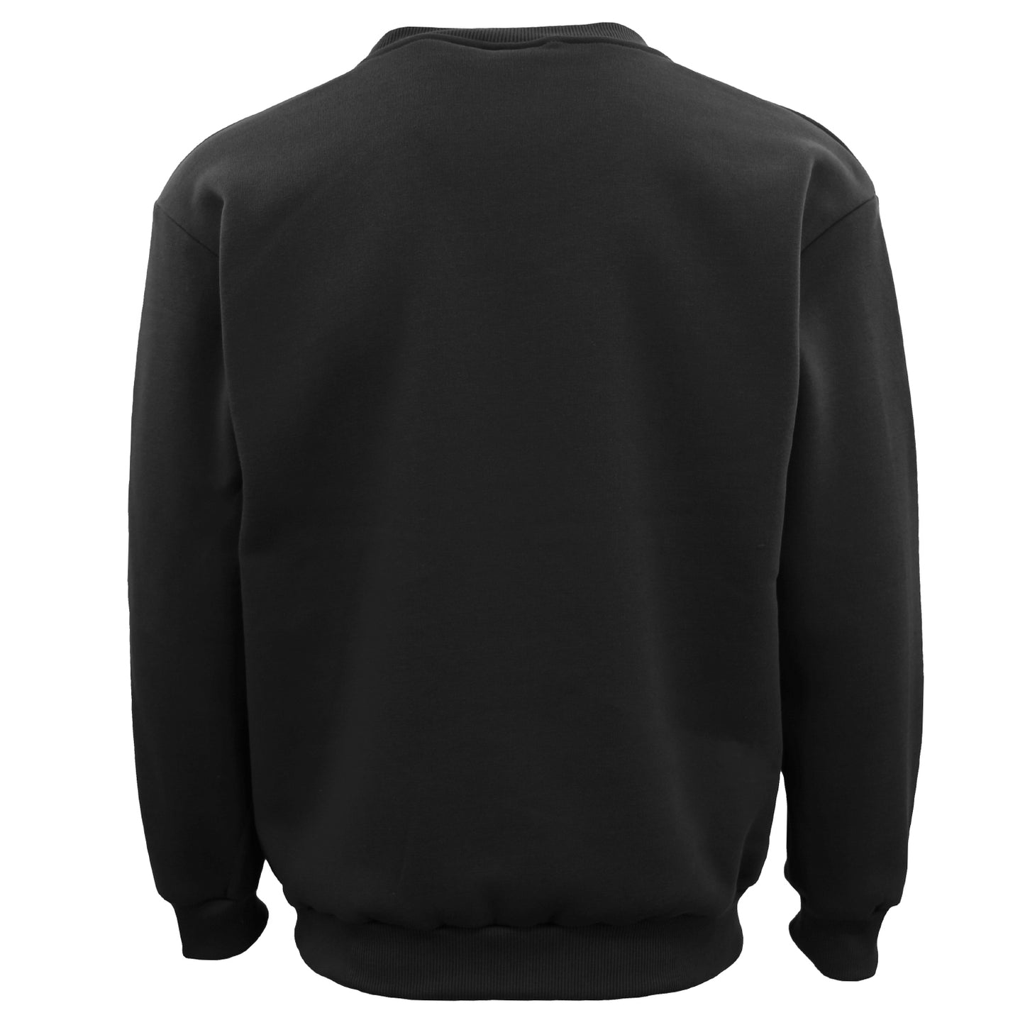 New Adult Unisex Plain Pullover Fleece Jumper Mens Long Sleeve Crew Neck Sweater, Royal Blue, L