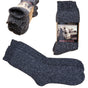 3 Pairs Merino Wool Thick Double Cushion Heavy Duty Socks Tradie Warm Thermal, 6-11.
