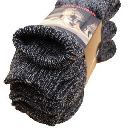 3 Pairs Merino Wool Thick Double Cushion Heavy Duty Socks Tradie Warm Thermal, 6-11.