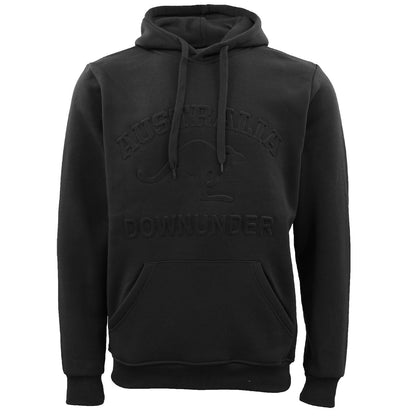 Adult Australia Day Pullover Hoodie 3D Downunder Kangaroo Souvenir Jumper Jacket, Black, S.