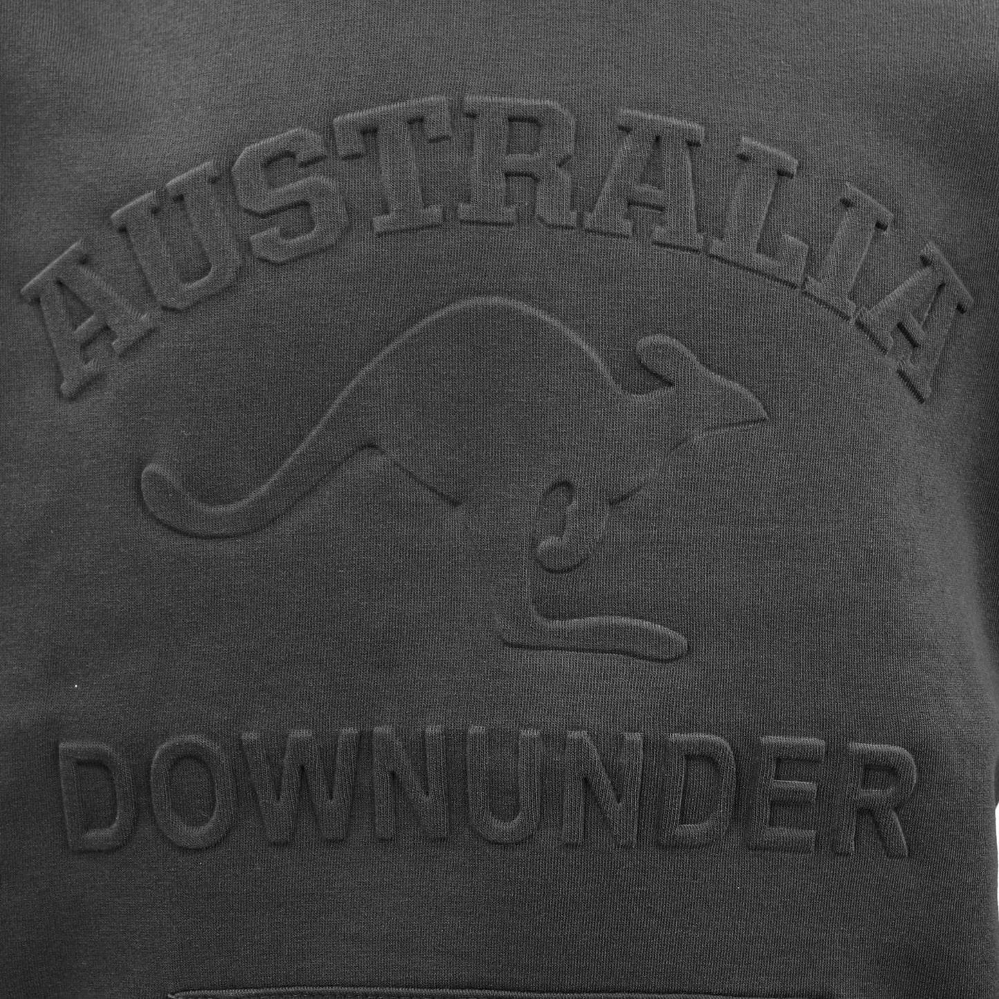 Adult Australia Day Pullover Hoodie 3D Downunder Kangaroo Souvenir Jumper Jacket, Black, S.