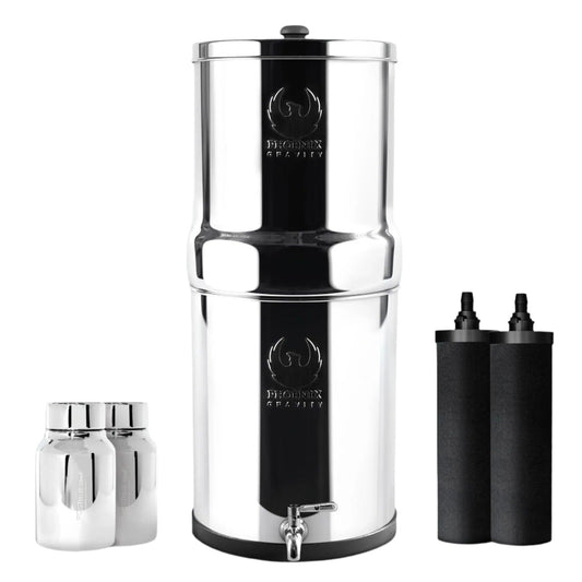 Phoenix Stainless Steel 6L with Fluoride & Smart Carbon Filter - Stainless Steel Stand.