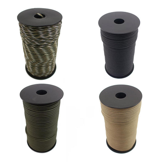 9 Strand Core Rope-100M 550 Paracord Parachute Cord Lanyard Mil Spec Type Iii - Army Green.