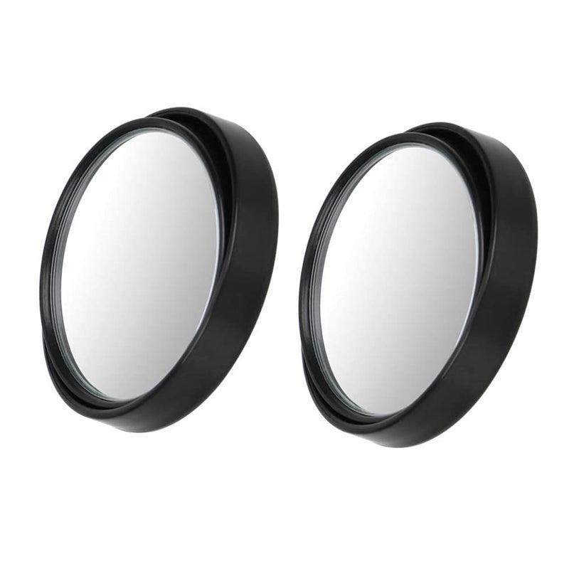 2X Blind Spot Car Mirror 360 Wide Angle Adjustable Rear Side View Convex Black.