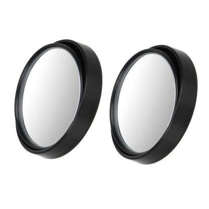 2X Blind Spot Car Mirror 360 Wide Angle Adjustable Rear Side View Convex Black.