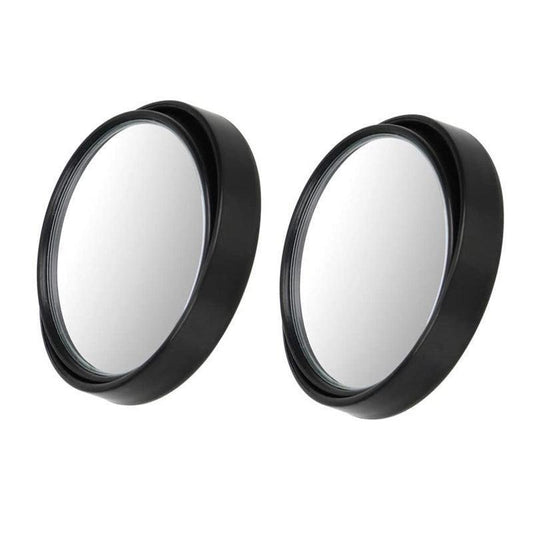 2X Blind Spot Car Mirror 360 Wide Angle Adjustable Rear Side View Convex Black.