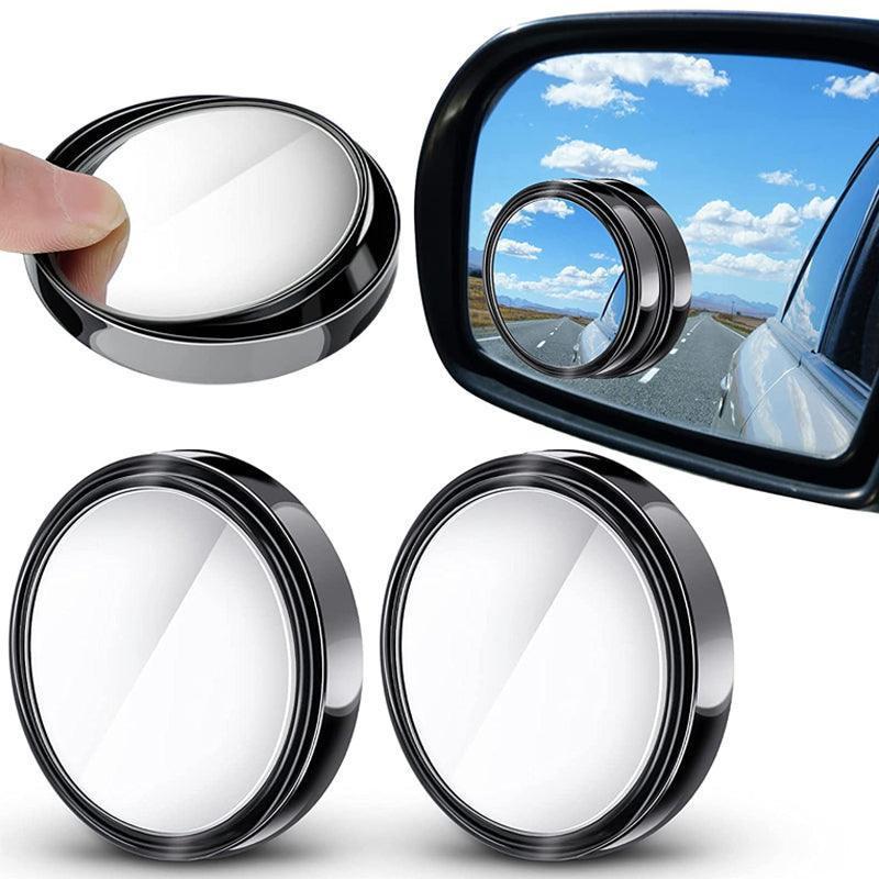 2X Blind Spot Car Mirror 360 Wide Angle Adjustable Rear Side View Convex Black.