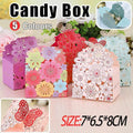 Laser Cut Wedding Favour Candy Gift Boxes Party Decoration Floral Design 12 Pack - Pink.