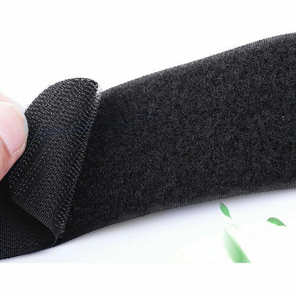 Magic Cable Ties Reusable Winder Coded Organiser Cords Hook Loop Black - 20*300mm  20PCS.