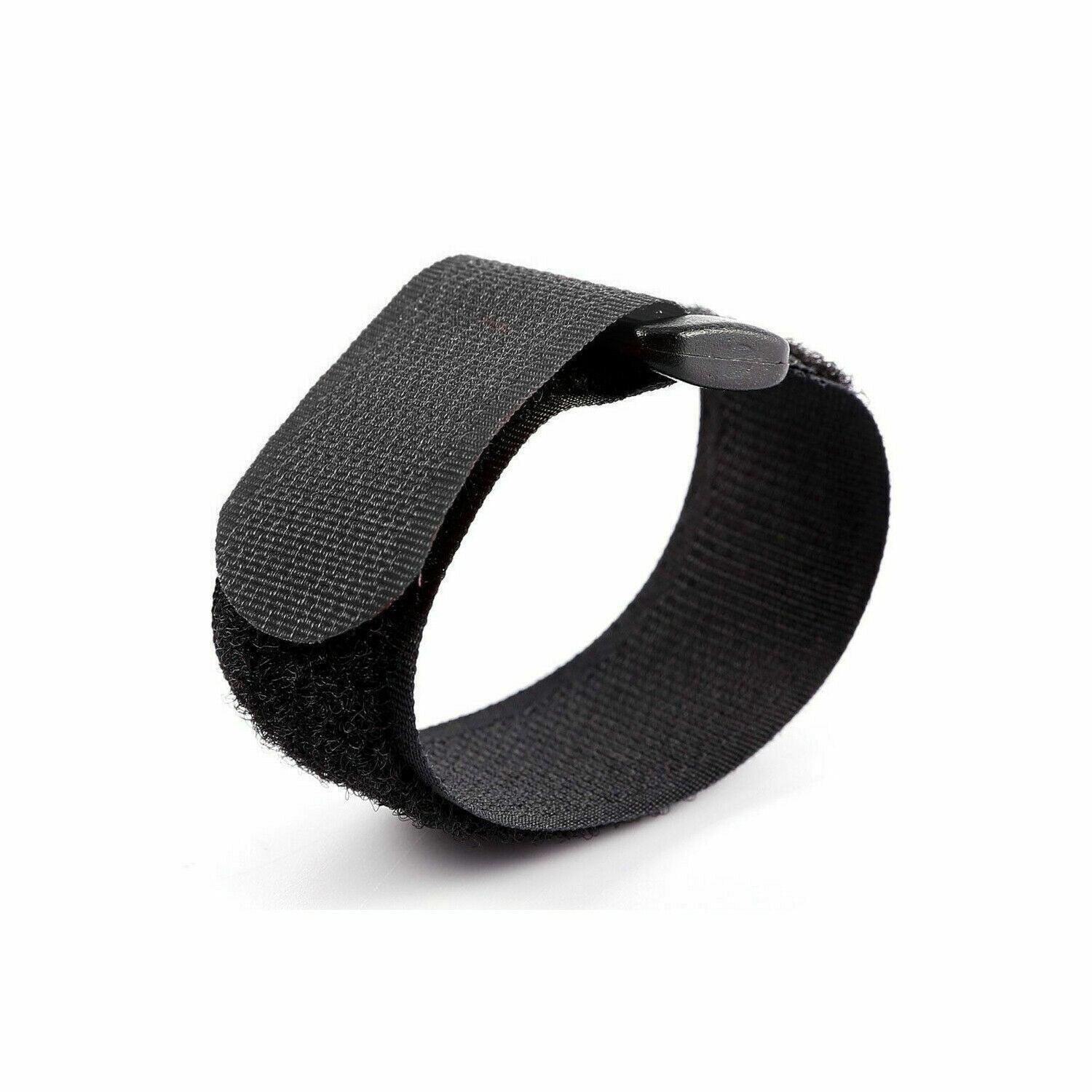 Magic Cable Ties Reusable Winder Coded Organiser Cords Hook Loop Black - 20*300mm  20PCS.