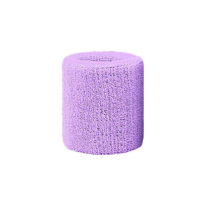 Sport Cotton Wristband Wrist Band Sweatband Sweat Training Tennis Gym Yoga - Grey