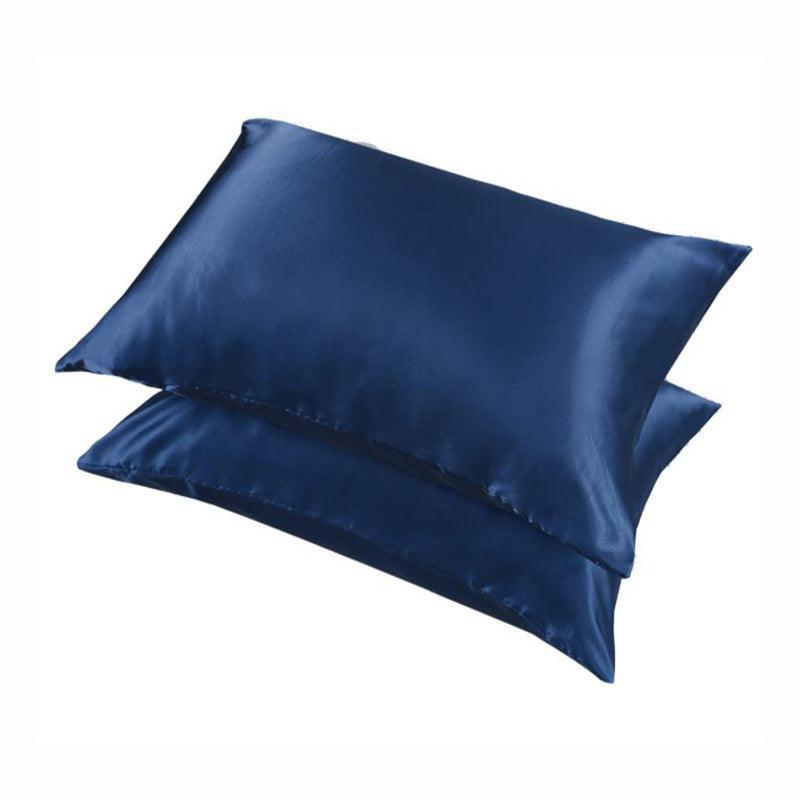 2 Pack Satin Pillowcases Luxury Soft Cushion Covers Bedroom Home Decor - Light Purple