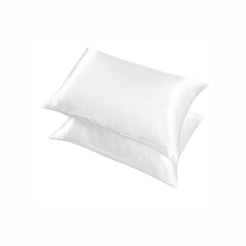 2 Pack Satin Pillowcases Luxury Soft Cushion Covers Bedroom Home Decor - Light Purple