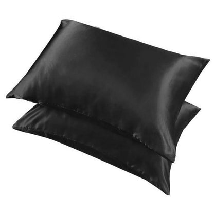 2 Pack Satin Pillowcases Luxury Soft Cushion Covers Bedroom Home Decor - Light Purple