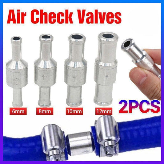 2X 6/8/10/12Mm One Way Non Return Check Valve Air Fuel Petrol Diesel Oil Vacuum - 6MM.