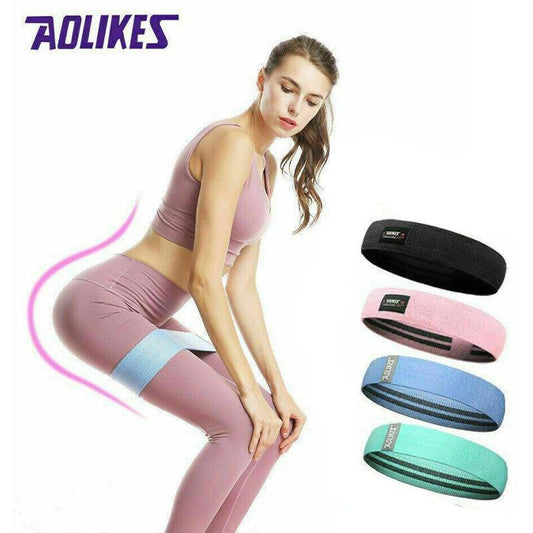 8x64CM Resistance Booty Bands Hip Circle Loop Bands Gym Home Exercise Women - Grey.