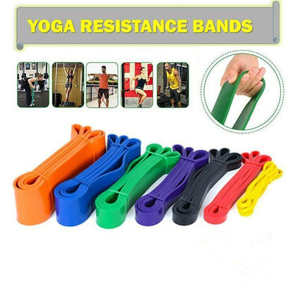 Heavy Duty Resistance Yoga Band Loop Exercise Fitness Workout Band Gym Band - Red 15-35 lbs (13mm*2080mm).