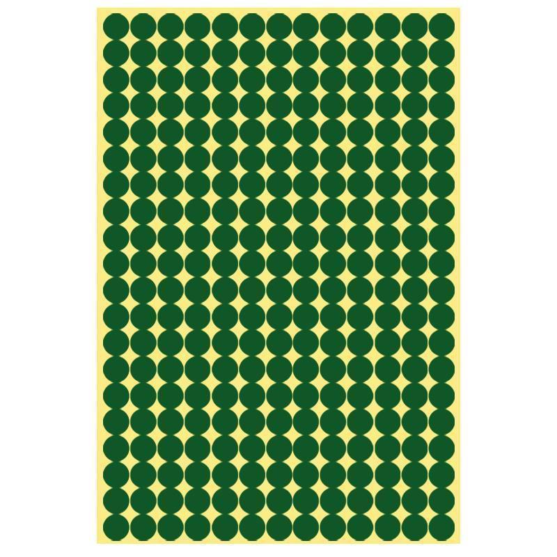 8/13/25/50mm Colour Sticker Dots Adhesive Round Labels Circular Scrapbooking Green - 50mm 8 Dots - 5 Sheets.