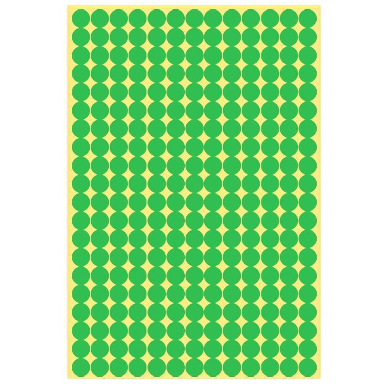 8/13/25/50mm Sticker Dots Adhesive Round Labels Circular Scrapbooking Light Green - 50mm 8 Dots - 5 Sheets.