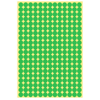8/13/25/50mm Sticker Dots Adhesive Round Labels Circular Scrapbooking Light Green - 50mm 8 Dots - 5 Sheets.