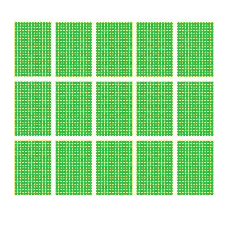 8/13/25/50mm Sticker Dots Adhesive Round Labels Circular Scrapbooking Light Green - 50mm 8 Dots - 5 Sheets.