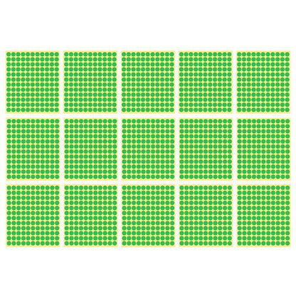 8/13/25/50mm Sticker Dots Adhesive Round Labels Circular Scrapbooking Light Green - 50mm 8 Dots - 5 Sheets.