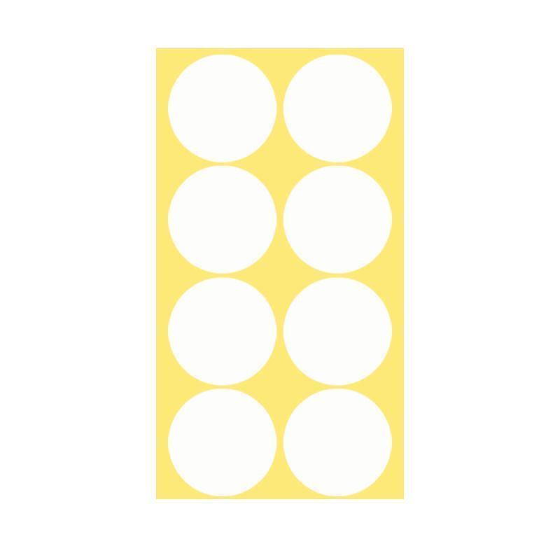 8/13/25/50mm Colour Sticker Dots Adhesive Round Labels Circular Scrapbooking White - 25mm 40 Dots - 5 Sheets.