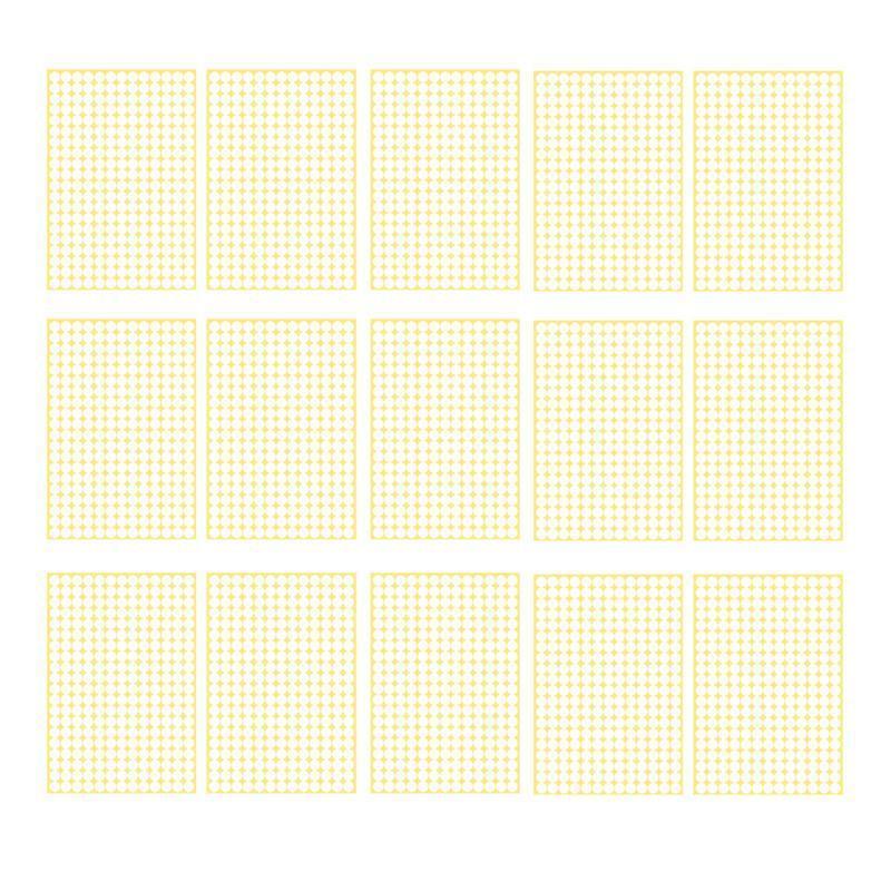 8/13/25/50mm Colour Sticker Dots Adhesive Round Labels Circular Scrapbooking White - 25mm 40 Dots - 5 Sheets.