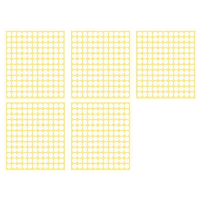 8/13/25/50mm Colour Sticker Dots Adhesive Round Labels Circular Scrapbooking White - 25mm 40 Dots - 5 Sheets.