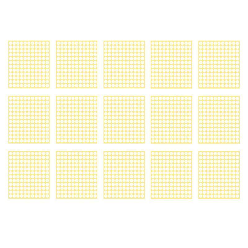 8/13/25/50mm Colour Sticker Dots Adhesive Round Labels Circular Scrapbooking White - 25mm 40 Dots - 5 Sheets.