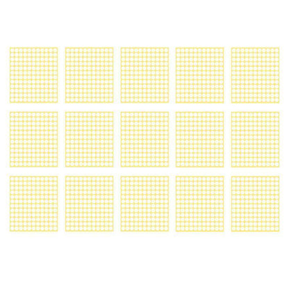8/13/25/50mm Colour Sticker Dots Adhesive Round Labels Circular Scrapbooking White - 25mm 40 Dots - 5 Sheets.