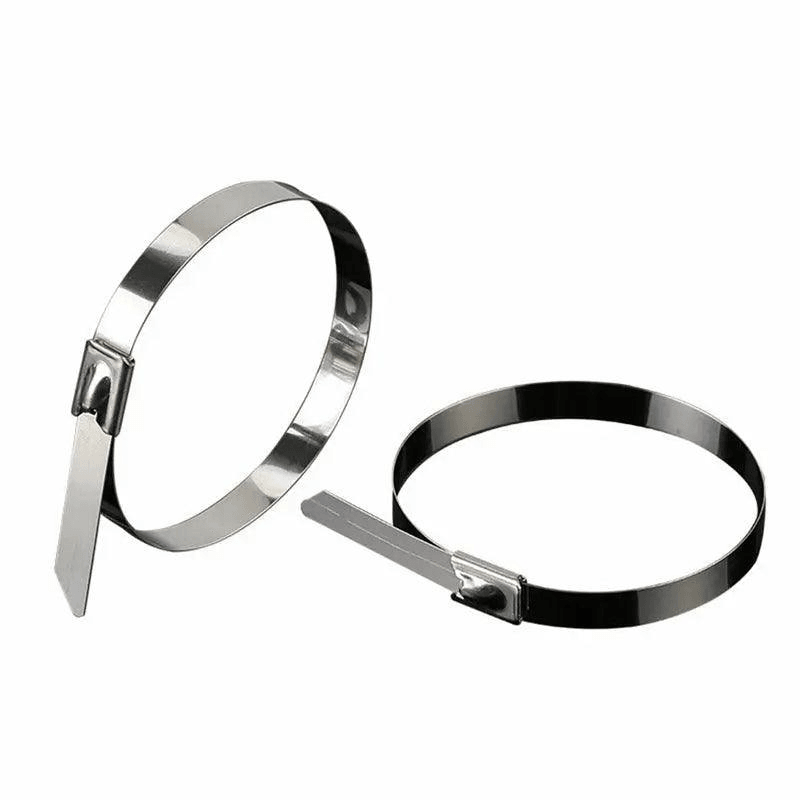 20X Stainless Steel Cable Ties S304 Marine Grade Zip Strap Locking Wrap 100-800Mm - 4.6*350mm
