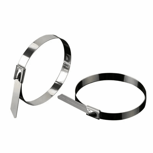 20X Stainless Steel Cable Ties S304 Marine Grade Zip Strap Locking Wrap 100-800Mm - 4.6*200mm