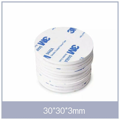 Round 30 x 3mm 3M Double Sided Foam Sticker Tape Side Wall Car Self Adhesive Pads - 12pcs.