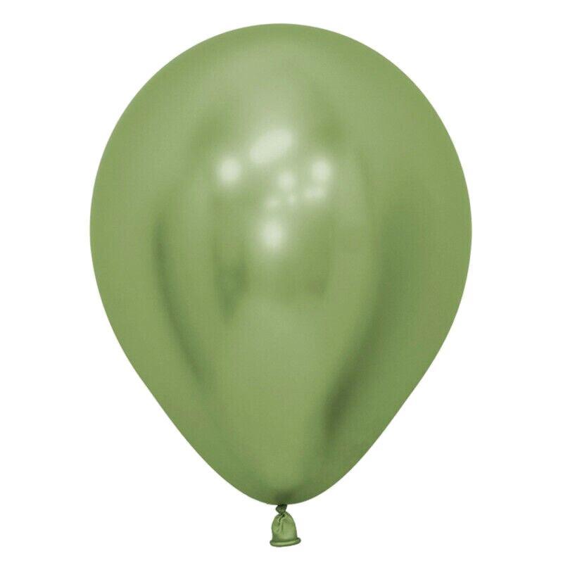 Metallic Latex Balloons 12 Inch Chrome Party Balloons for Birthday Wedding Decoration - Light Green 10PCS