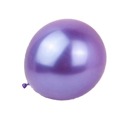 Metallic Latex Balloons 12 Inch Chrome Party Balloons for Birthday Wedding Decoration - Purple 10PCS