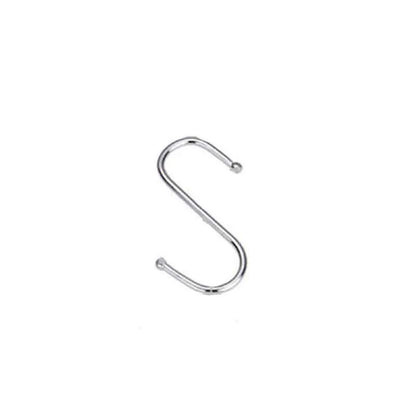 8cm Stainless Steel S Shape Hooks Kitchen Hanger Rack Clothes Hanging Plant Holders - 10PCS