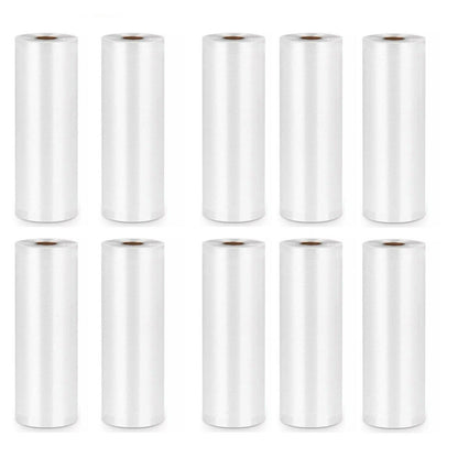 1-10x Commercial Heat-Resistant Vacuum Sealer Rolls for Food Storage - 2 Rolls (22cm x 5m)