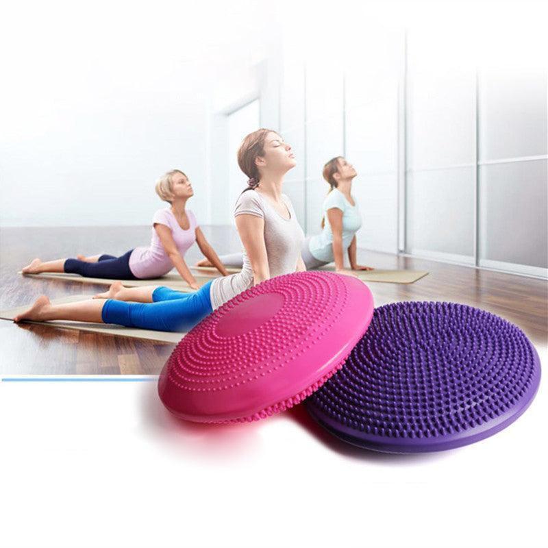 Balance Stability Cushion Wobble Air Disc Ankle Knee Strength Rehab Exercise - Black.