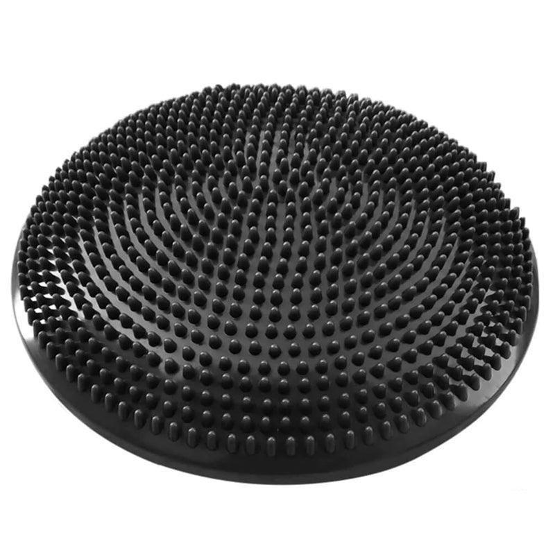 Balance Stability Cushion Wobble Air Disc Ankle Knee Strength Rehab Exercise - Black.