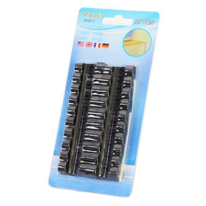 20PCS Cable Clips Management Holder Cord Wire Line Organizer Self-Adhesive M - M Size - Black x 20 PCS.