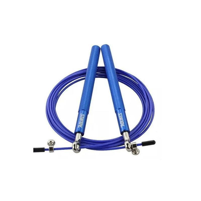 Aolikes Adjustable High Speed Steel Skipping Jump Rope Dual Bearings Gym Boxing - Blue.