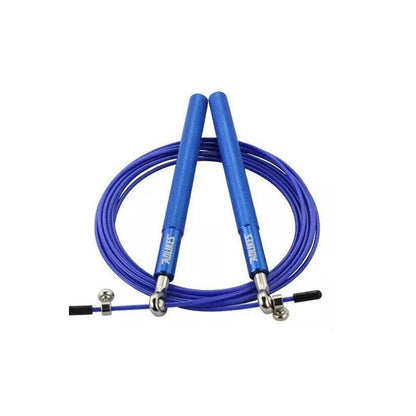 Aolikes Adjustable High Speed Steel Skipping Jump Rope Dual Bearings Gym Boxing - Blue.