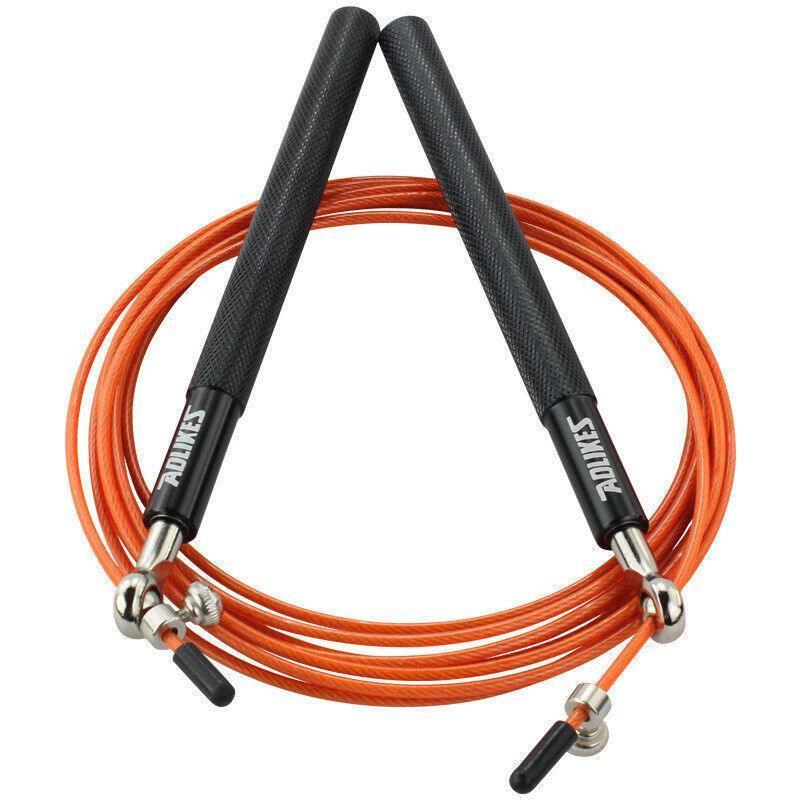 Aolikes Adjustable High Speed Steel Skipping Jump Rope Dual Bearings Gym Boxing - Blue.