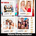 1Th 18Th-60Th Photo Booth Props Picture Frame Wedding Birthday Party Decoration - Happy 21ST.