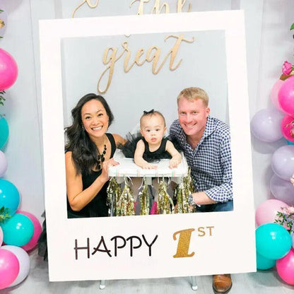 1Th 18Th-60Th Photo Booth Props Picture Frame Wedding Birthday Party Decoration - Happy 21ST.