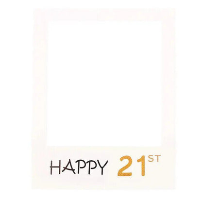 1Th 18Th-60Th Photo Booth Props Picture Frame Wedding Birthday Party Decoration - Happy 21ST.