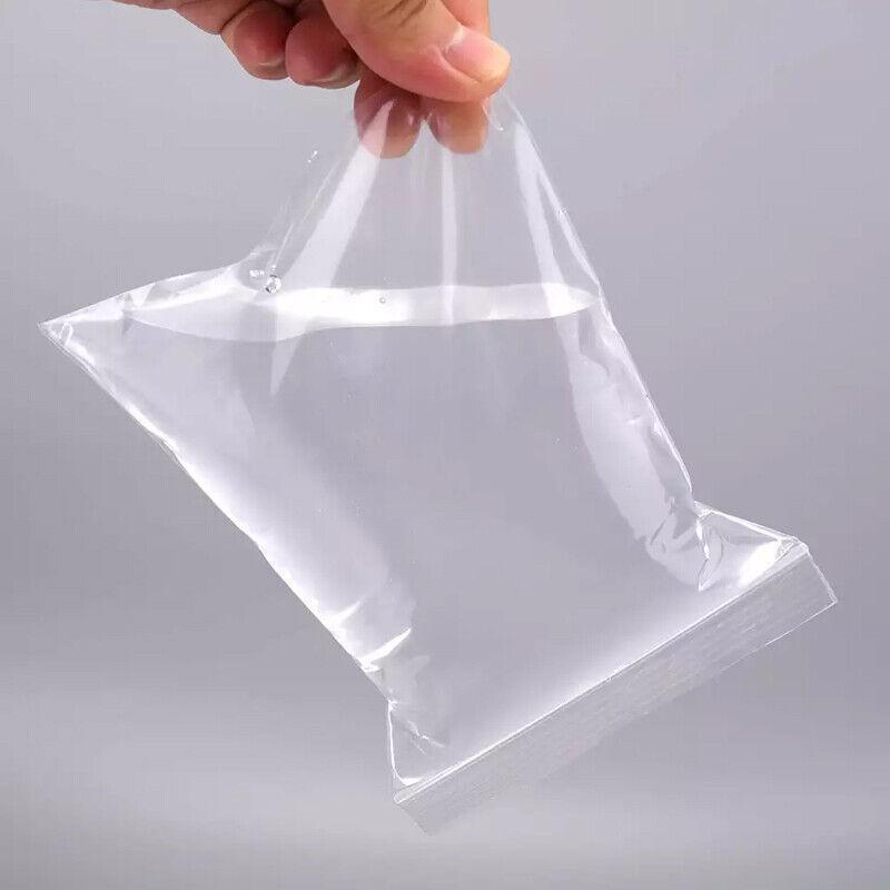 100PCS 100micron Bulk Clear Resealable PE Plastic Zip Bags - 5*7CM.