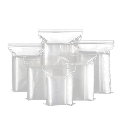 100PCS 100micron Bulk Clear Resealable PE Plastic Zip Bags - 6*9CM.