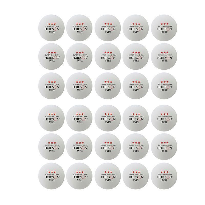 30PCS 3-Star Table Tennis Balls Professional Pingpong Ball Training Ball 40mm - White.
